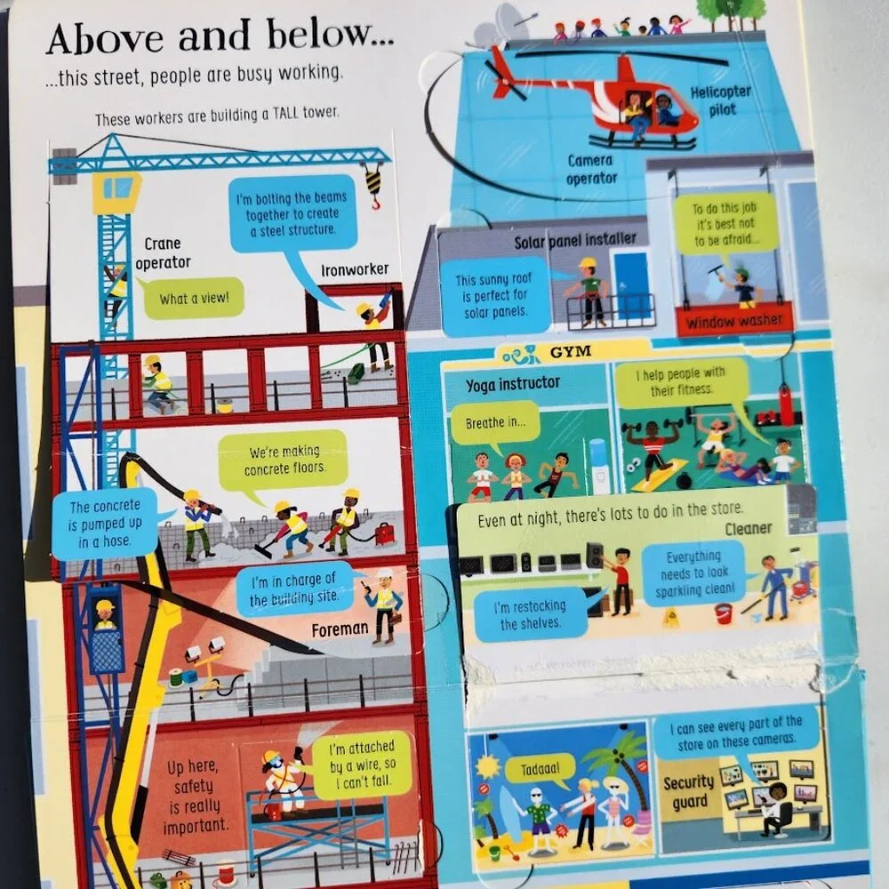 Usborne Look Inside Jobs Board Book Hardcover 9780794548797 School Classroom Pre
